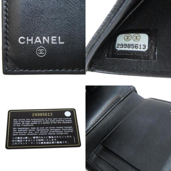 CHANEL Black Caviar Leather Logo Wallet - Picture 7 of 11